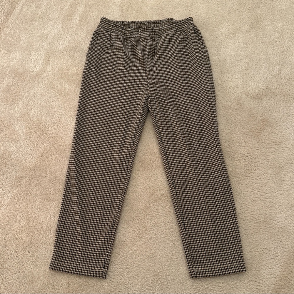 A New Day Ladies Medium Black Brown & Tan patterned ankle pull up pants